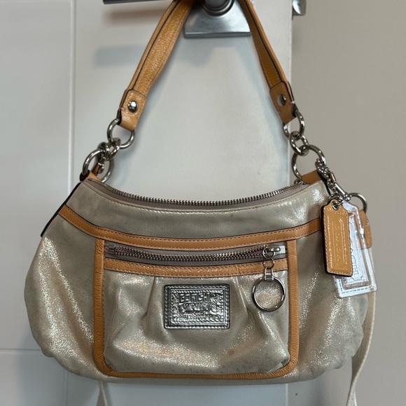 Coach Handbags - Coach Poppy Metallic Sparkle Groovy Crossbody Bag